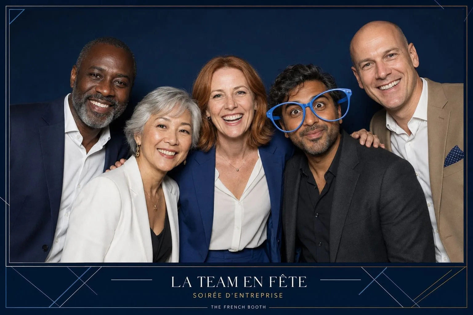 Équipe en soirée d'entreprise, tirage La team en fête