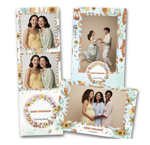 Layout de tirage personnalisé pour une baby shower
