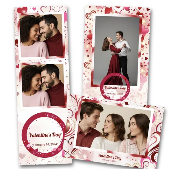 Layout de tirage personnalisé pour la Saint-Valentin